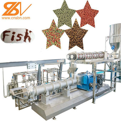 200-260kg/h 두 배 나사 식품 압출기 뜨 물고기 급식 생산 라인 기계