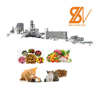 500~600kg/h 개 고양이 애완동물 식품 extruder 가공 라인